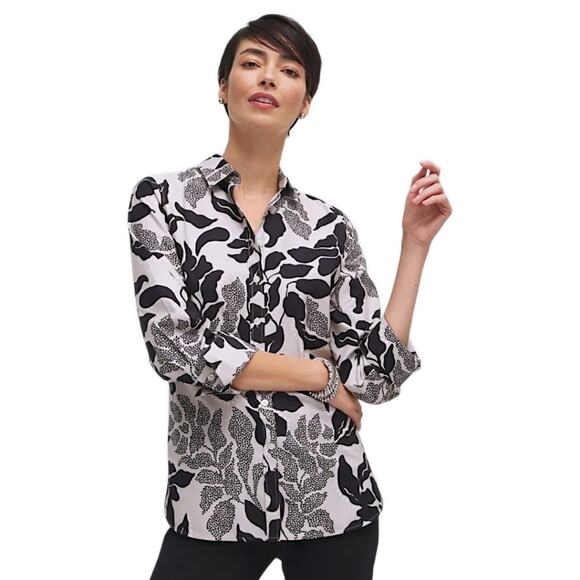 Chico’s Women’s Floral Jacket Wearable Art Modern Classic Statement Fashion XL - Picture 1 of 14